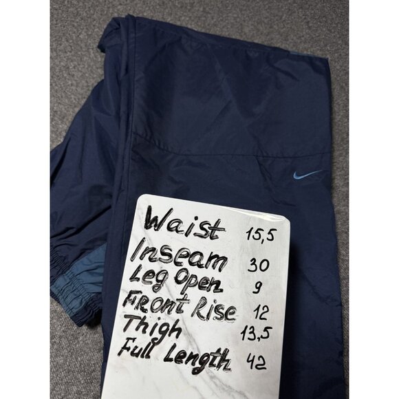 Vintage Nike Track Pants Mens Y2K Gray Tag Navy Nylon Size M - Picture 4 of 10